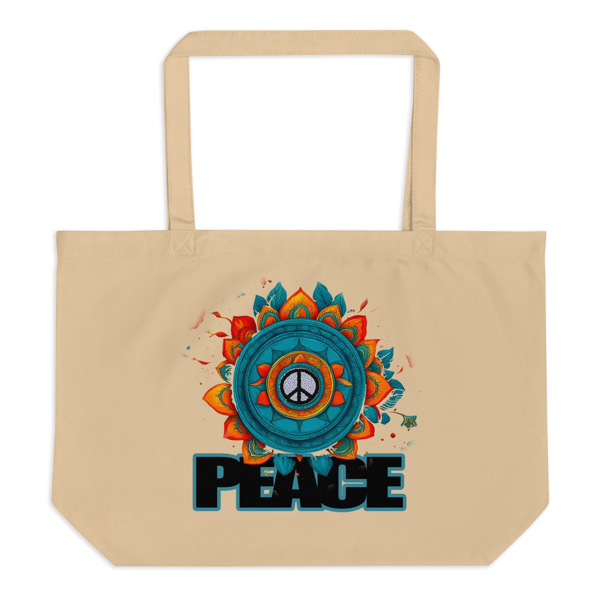 Peace Large organic tote bag